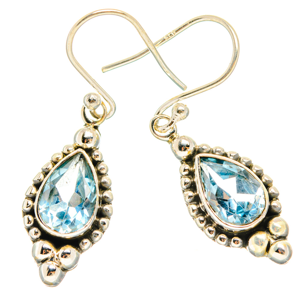 Blue Topaz Earrings handcrafted by Ana Silver Co - EARR427207 - Photo 2