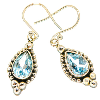 Blue Topaz Earrings handcrafted by Ana Silver Co - EARR427207 - Photo 2