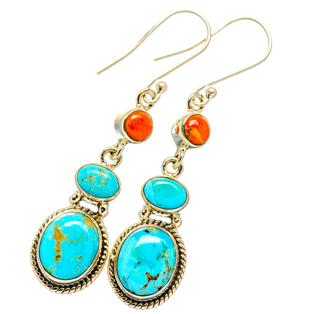 Chrysocolla Earrings handcrafted by Ana Silver Co - EARR427231 - Photo 2