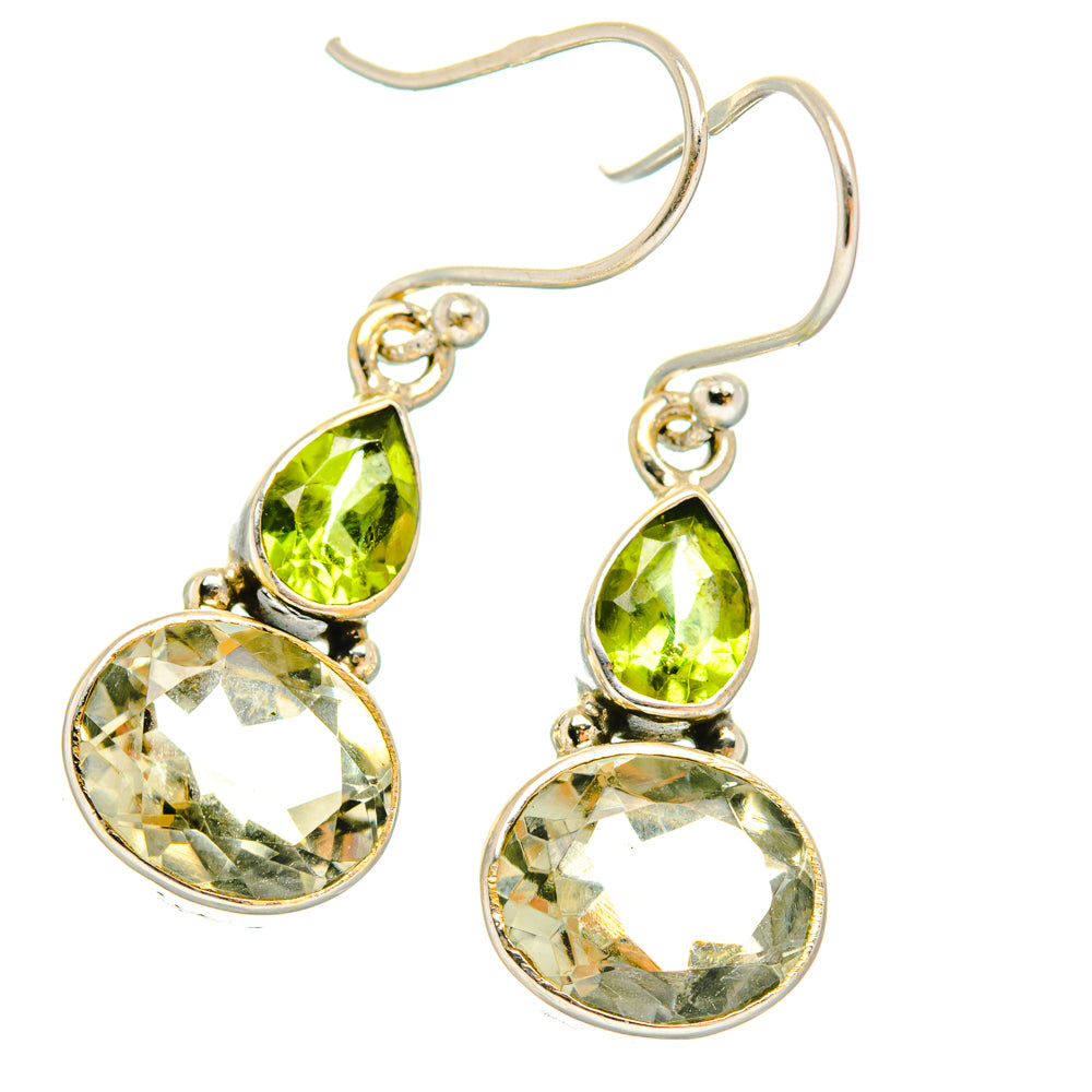 Green Amethyst Earrings handcrafted by Ana Silver Co - EARR427265 - Photo 2