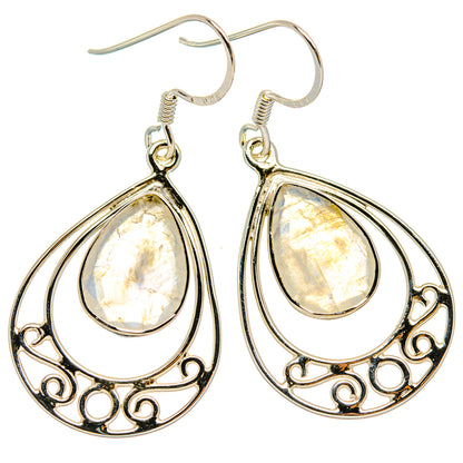 Rainbow Moonstone Earrings handcrafted by Ana Silver Co - EARR427288 - Photo 2