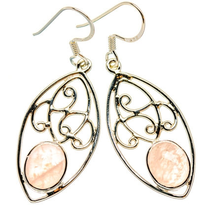 Rose Quartz Earrings handcrafted by Ana Silver Co - EARR427298 - Photo 2
