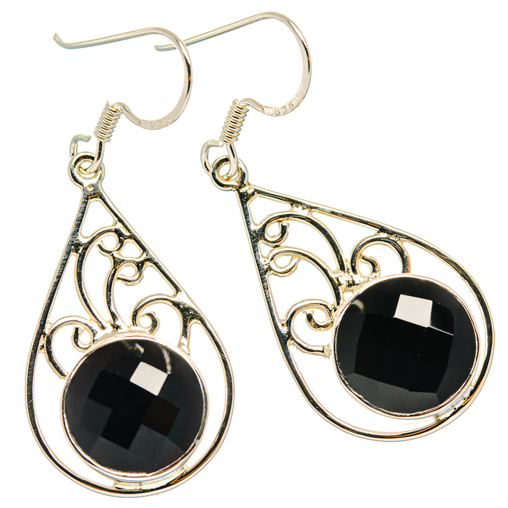 Black Onyx Earrings handcrafted by Ana Silver Co - EARR427299 - Photo 2
