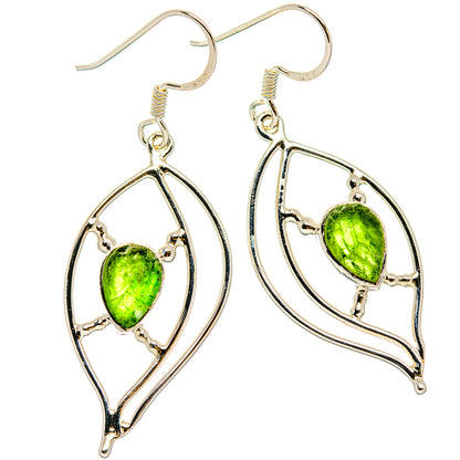 Green Tourmaline Earrings handcrafted by Ana Silver Co - EARR427305 - Photo 2