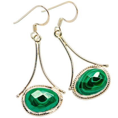 Malachite Earrings handcrafted by Ana Silver Co - EARR427322 - Photo 2
