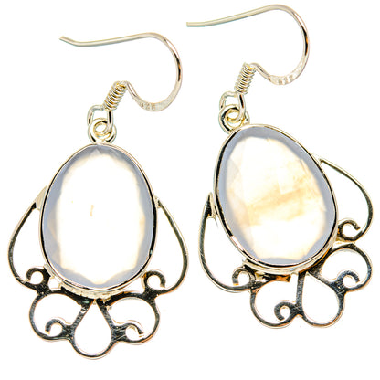 Rainbow Moonstone Earrings handcrafted by Ana Silver Co - EARR427326 - Photo 2