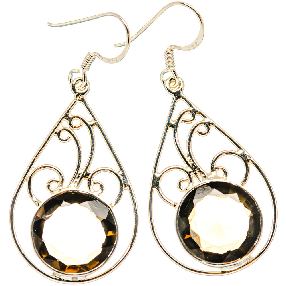 Smoky Quartz Earrings handcrafted by Ana Silver Co - EARR427331 - Photo 2