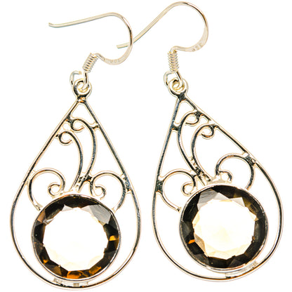 Smoky Quartz Earrings handcrafted by Ana Silver Co - EARR427331 - Photo 2