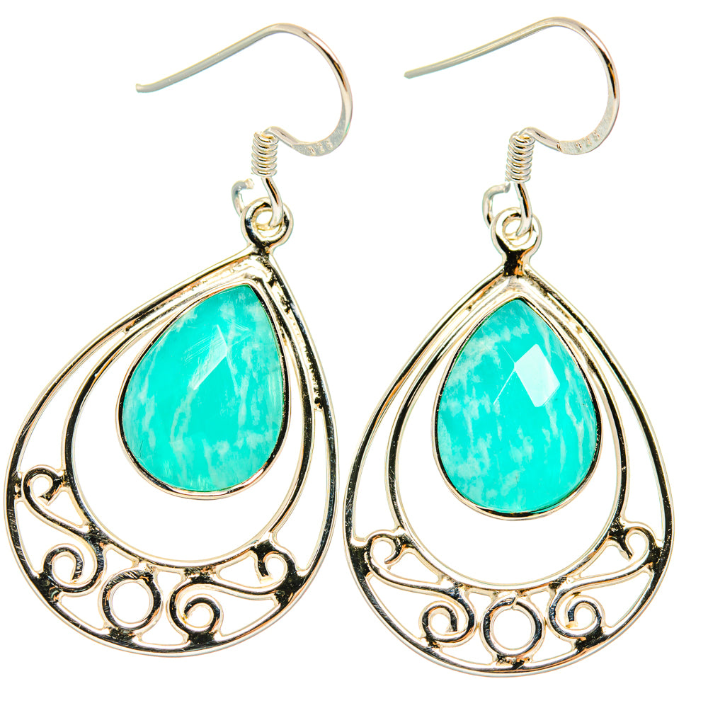 Amazonite Earrings handcrafted by Ana Silver Co - EARR427335 - Photo 2