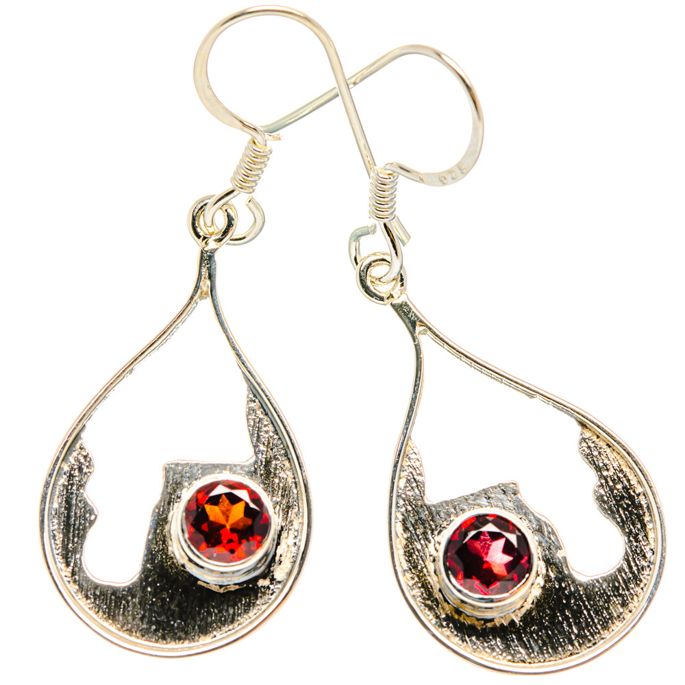 Garnet Earrings handcrafted by Ana Silver Co - EARR427341 - Photo 2