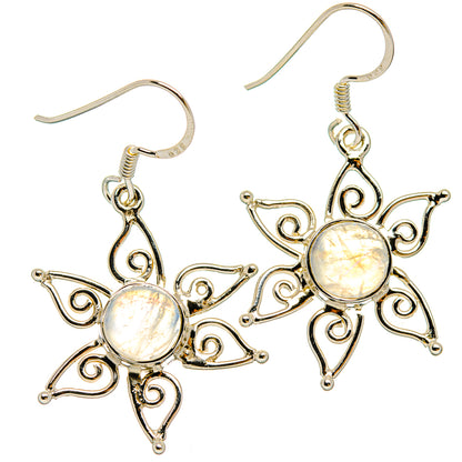 Rainbow Moonstone Earrings handcrafted by Ana Silver Co - EARR427350 - Photo 2