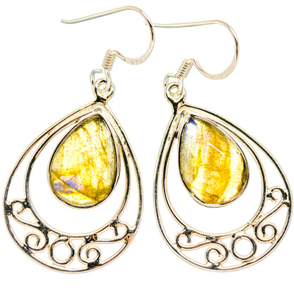 Labradorite Earrings handcrafted by Ana Silver Co - EARR427351 - Photo 2