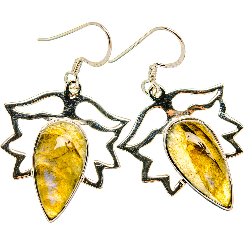 Labradorite Earrings handcrafted by Ana Silver Co - EARR427356 - Photo 2