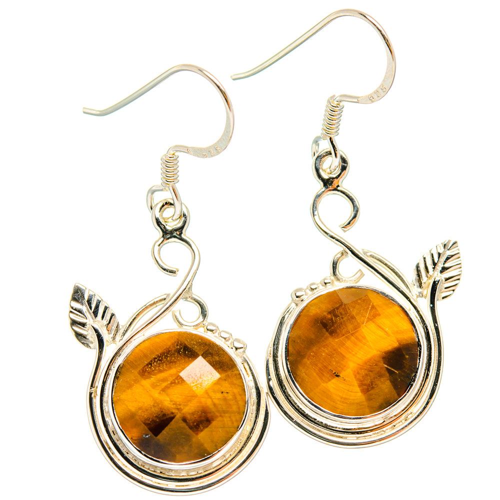 Tiger Eye Earrings handcrafted by Ana Silver Co - EARR427362 - Photo 2