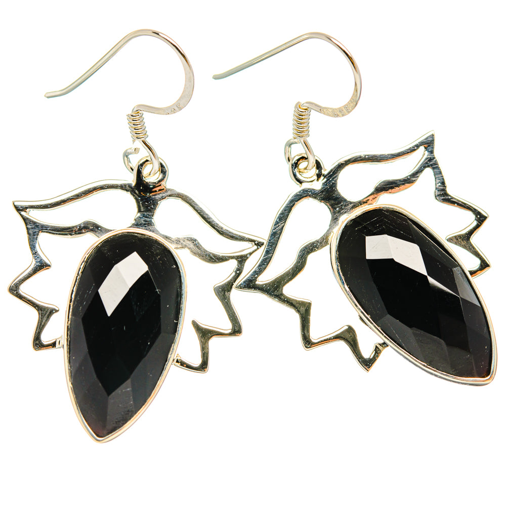 Black Onyx Earrings handcrafted by Ana Silver Co - EARR427365 - Photo 2