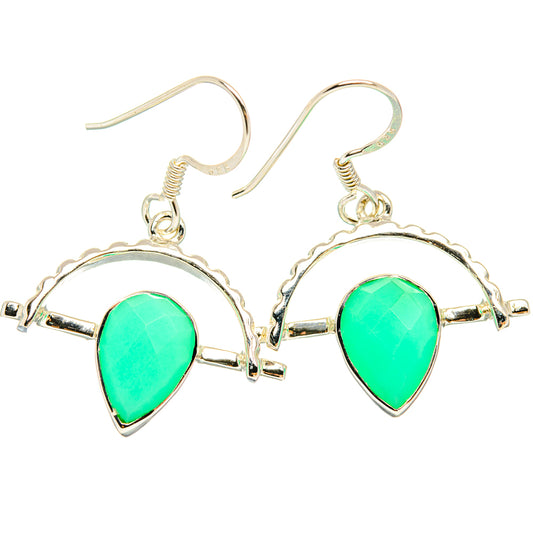 Chrysoprase Earrings handcrafted by Ana Silver Co - EARR427371 - Photo 2