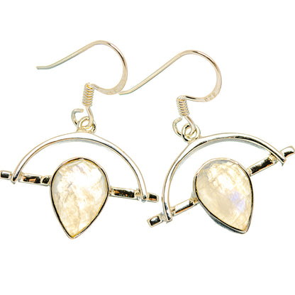 Rainbow Moonstone Earrings handcrafted by Ana Silver Co - EARR427373 - Photo 2