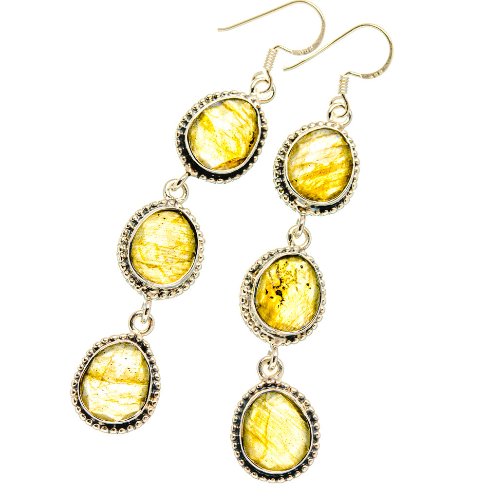 Labradorite Earrings handcrafted by Ana Silver Co - EARR427384 - Photo 2