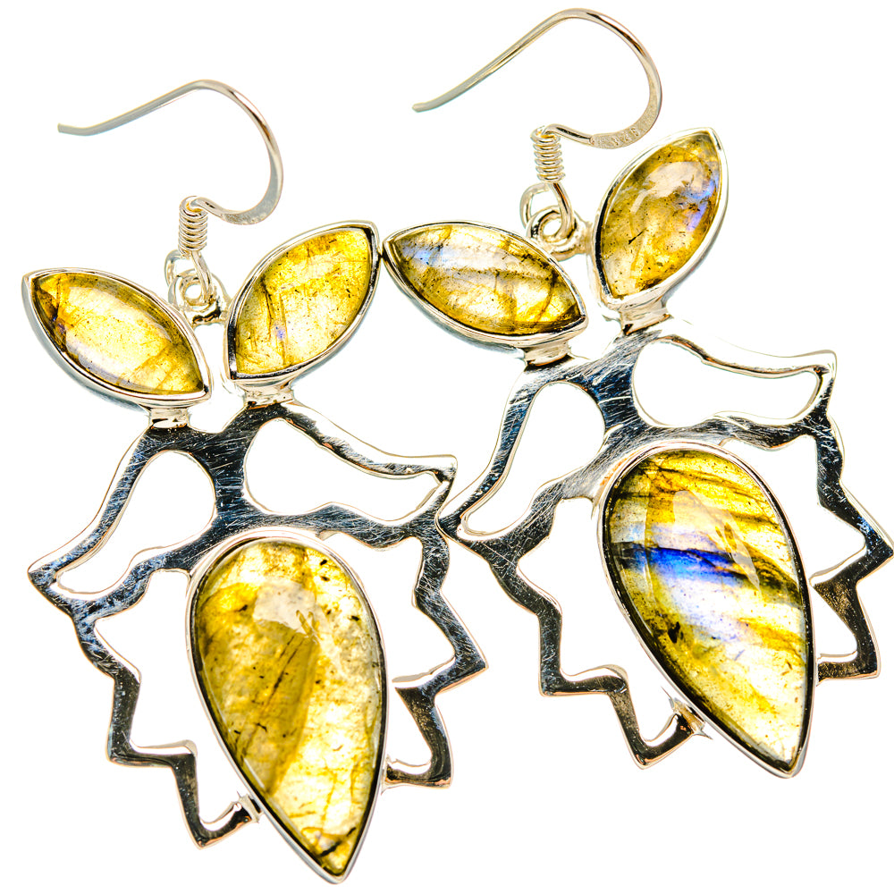 Labradorite Earrings handcrafted by Ana Silver Co - EARR427387 - Photo 2