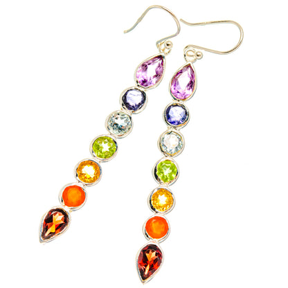Rainbow Chakra Earrings handcrafted by Ana Silver Co - EARR427392 - Photo 2