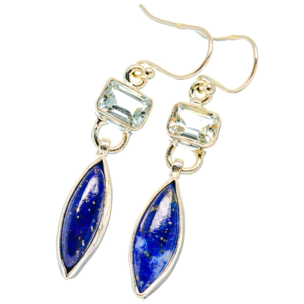 Lapis Lazuli Earrings handcrafted by Ana Silver Co - EARR427394 - Photo 2