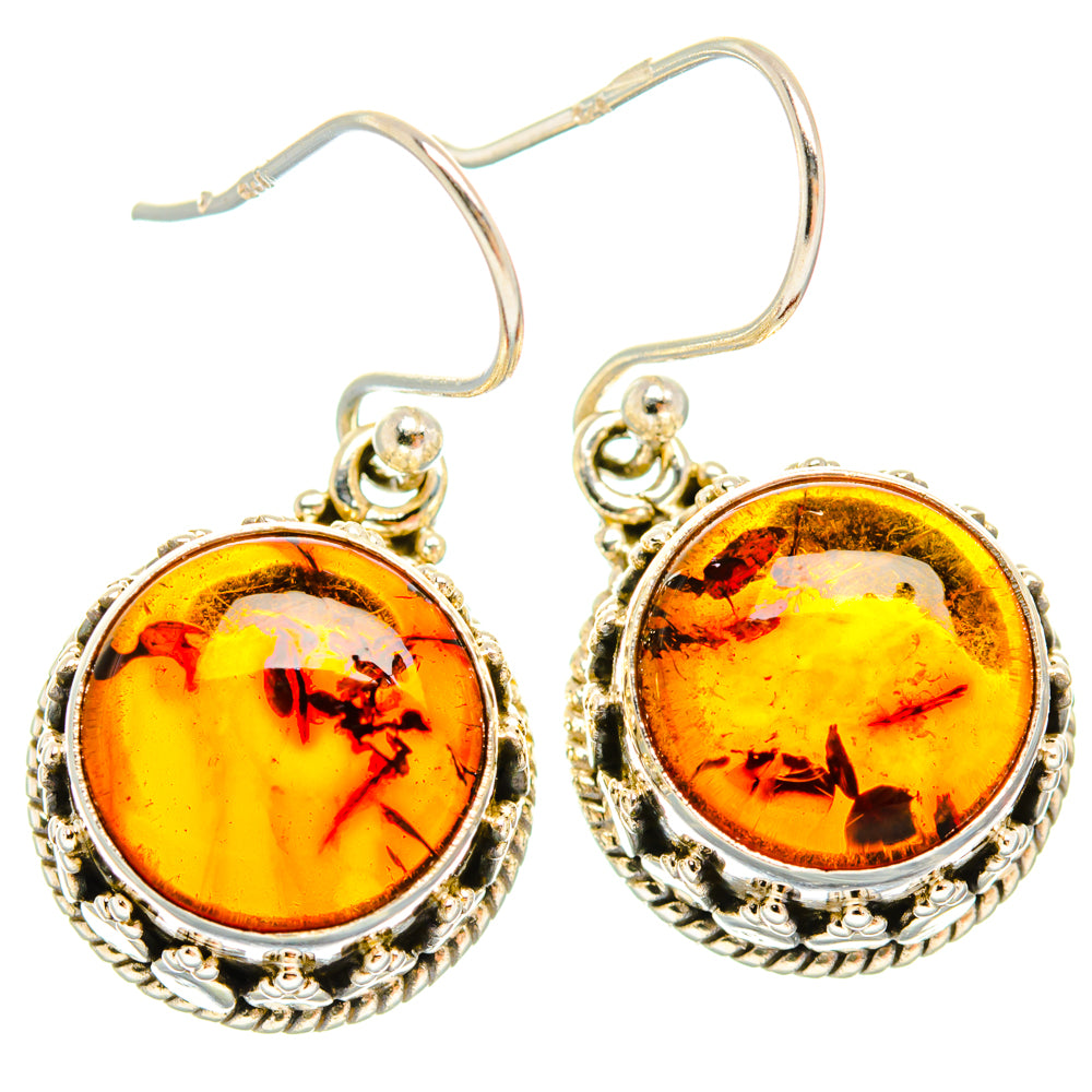 Baltic Amber Earrings handcrafted by Ana Silver Co - EARR427399 - Photo 2