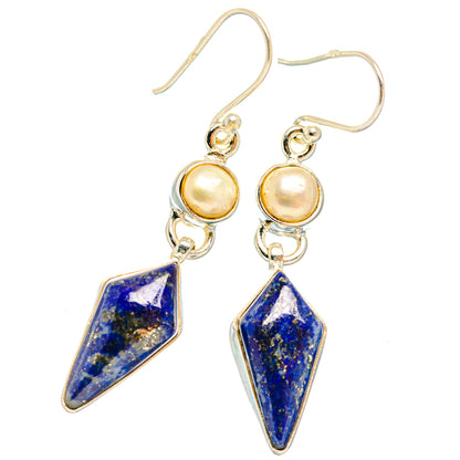 Lapis Lazuli Earrings handcrafted by Ana Silver Co - EARR427410 - Photo 2