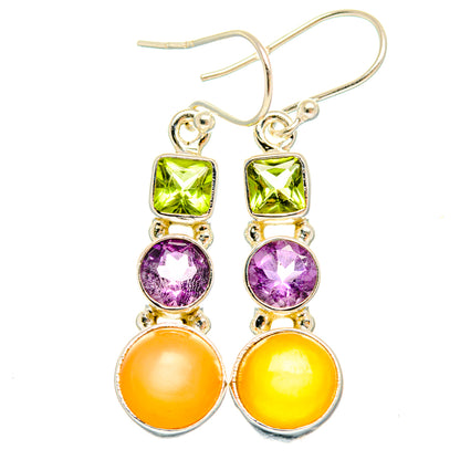 Sunstone Earrings handcrafted by Ana Silver Co - EARR427411 - Photo 2