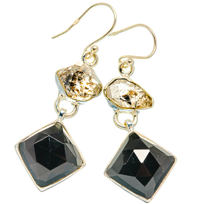 Black Onyx Earrings handcrafted by Ana Silver Co - EARR427420 - Photo 2