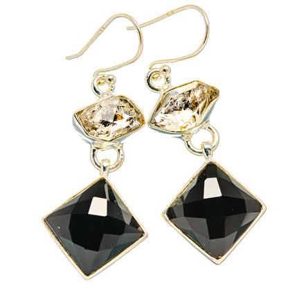 Black Onyx Earrings handcrafted by Ana Silver Co - EARR427429 - Photo 2