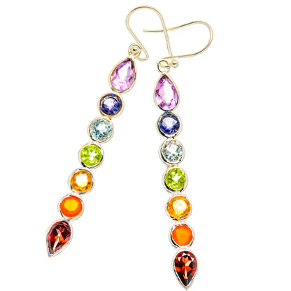Rainbow Chakra Earrings handcrafted by Ana Silver Co - EARR427430 - Photo 2