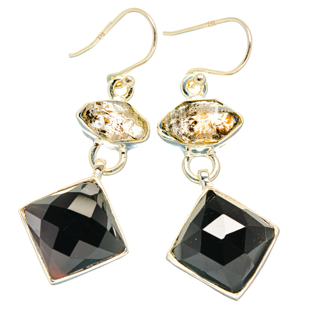Black Onyx Earrings handcrafted by Ana Silver Co - EARR427434 - Photo 2