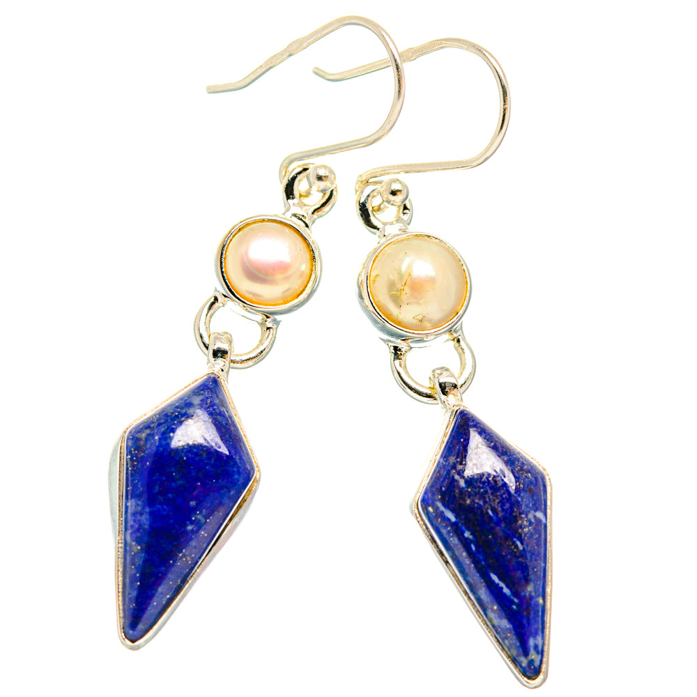 Lapis Lazuli Earrings handcrafted by Ana Silver Co - EARR427435 - Photo 2