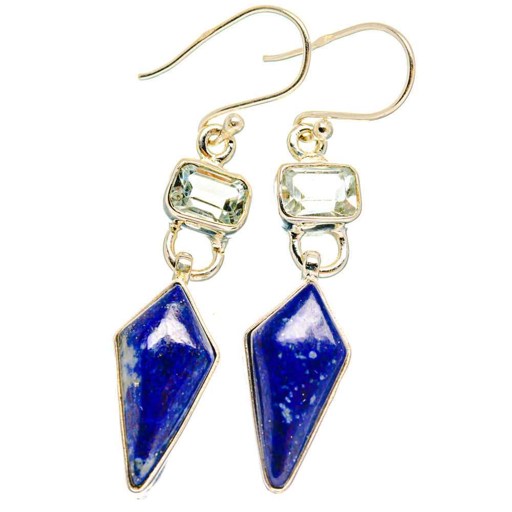 Lapis Lazuli Earrings handcrafted by Ana Silver Co - EARR427440 - Photo 2