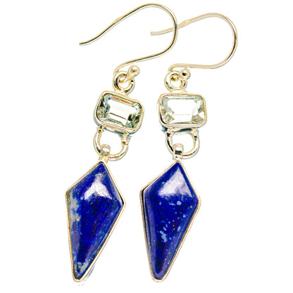 Lapis Lazuli Earrings handcrafted by Ana Silver Co - EARR427440 - Photo 2