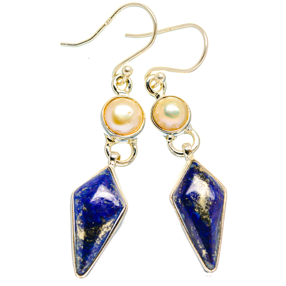 Lapis Lazuli Earrings handcrafted by Ana Silver Co - EARR427443 - Photo 2