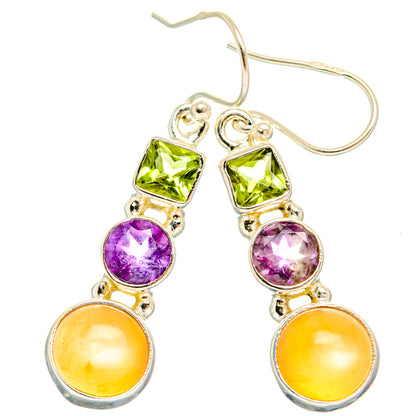 Sunstone Earrings handcrafted by Ana Silver Co - EARR427450 - Photo 2