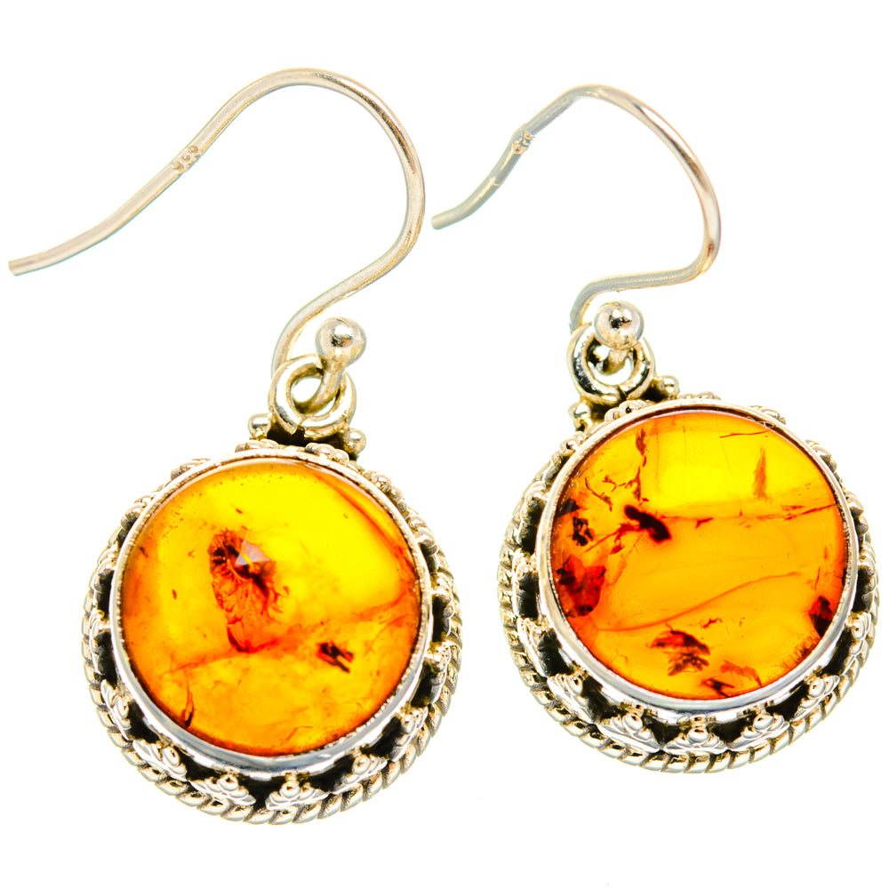 Baltic Amber Earrings handcrafted by Ana Silver Co - EARR427453 - Photo 2