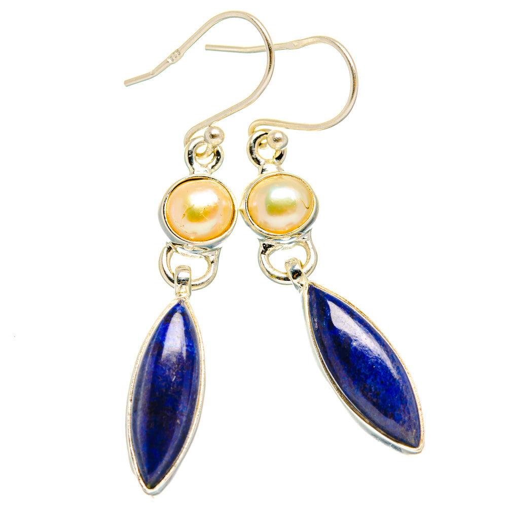 Lapis Lazuli Earrings handcrafted by Ana Silver Co - EARR427455 - Photo 2