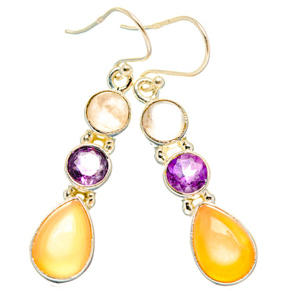 Sunstone Earrings handcrafted by Ana Silver Co - EARR427463 - Photo 2