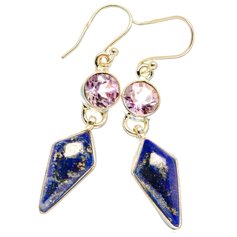 Lapis Lazuli Earrings handcrafted by Ana Silver Co - EARR427465 - Photo 2
