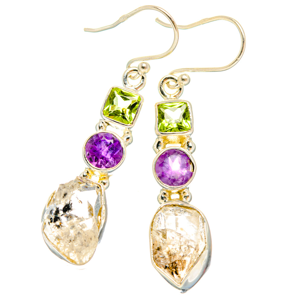 Herkimer Diamond Earrings handcrafted by Ana Silver Co - EARR427466 - Photo 2