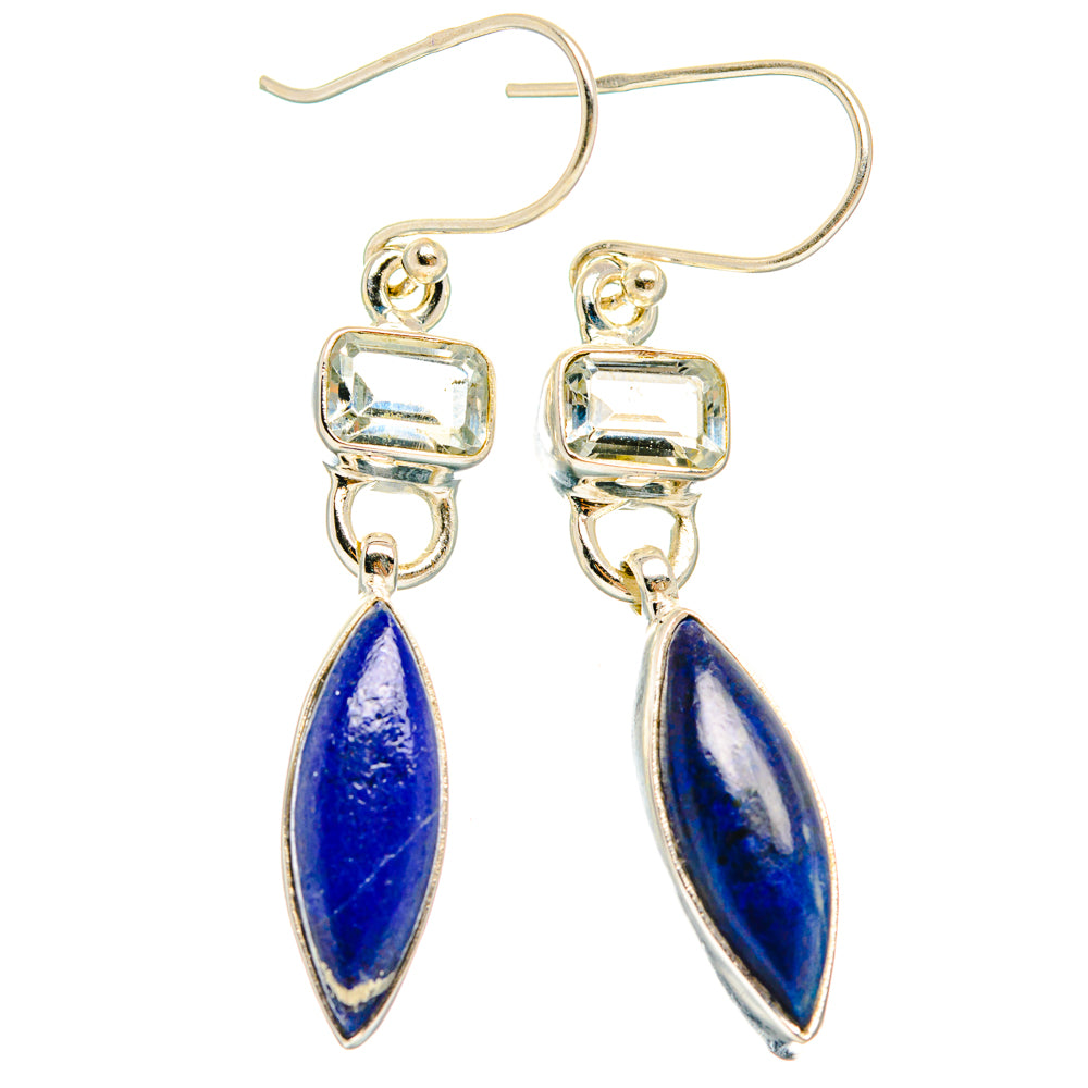 Lapis Lazuli Earrings handcrafted by Ana Silver Co - EARR427473 - Photo 2