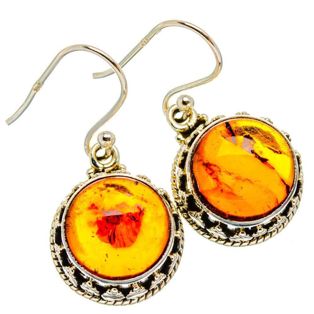Baltic Amber Earrings handcrafted by Ana Silver Co - EARR427491 - Photo 2