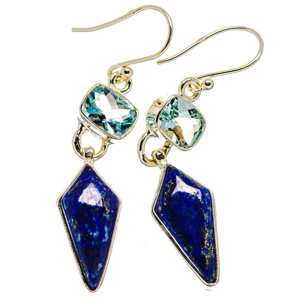 Lapis Lazuli Earrings handcrafted by Ana Silver Co - EARR427494 - Photo 2