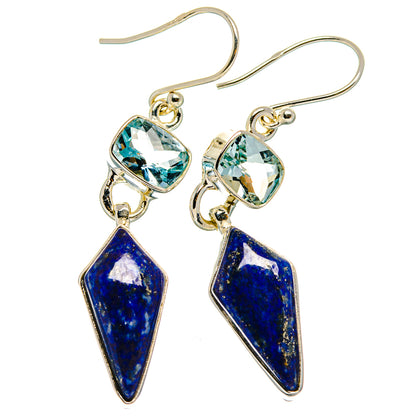 Lapis Lazuli Earrings handcrafted by Ana Silver Co - EARR427494 - Photo 2
