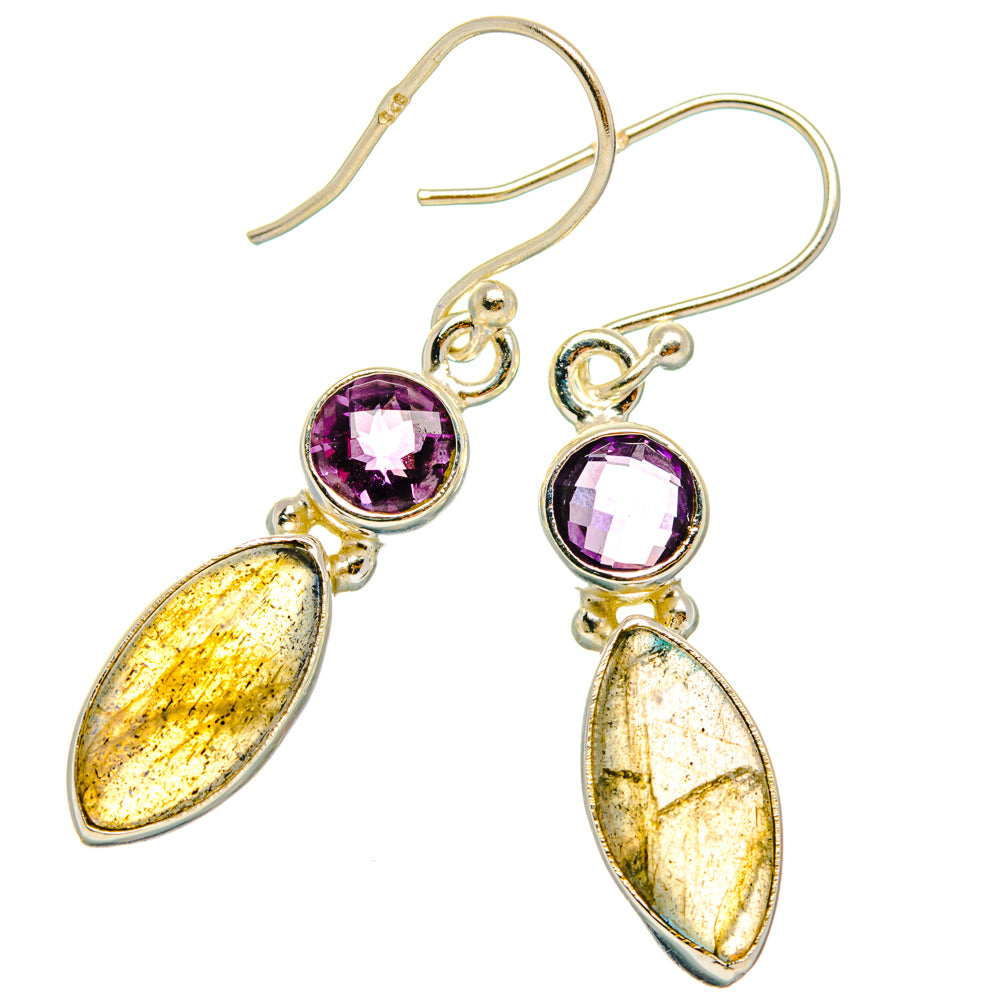 Labradorite Earrings handcrafted by Ana Silver Co - EARR427510 - Photo 2