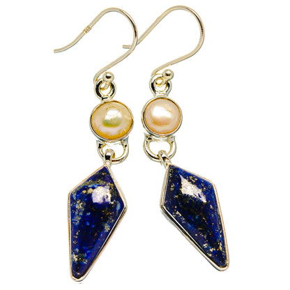 Lapis Lazuli Earrings handcrafted by Ana Silver Co - EARR427513 - Photo 2