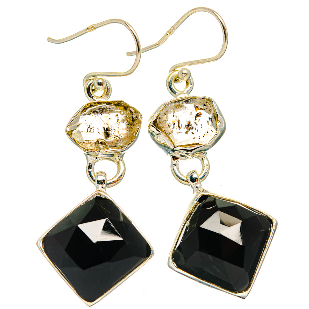 Black Onyx Earrings handcrafted by Ana Silver Co - EARR427537 - Photo 2