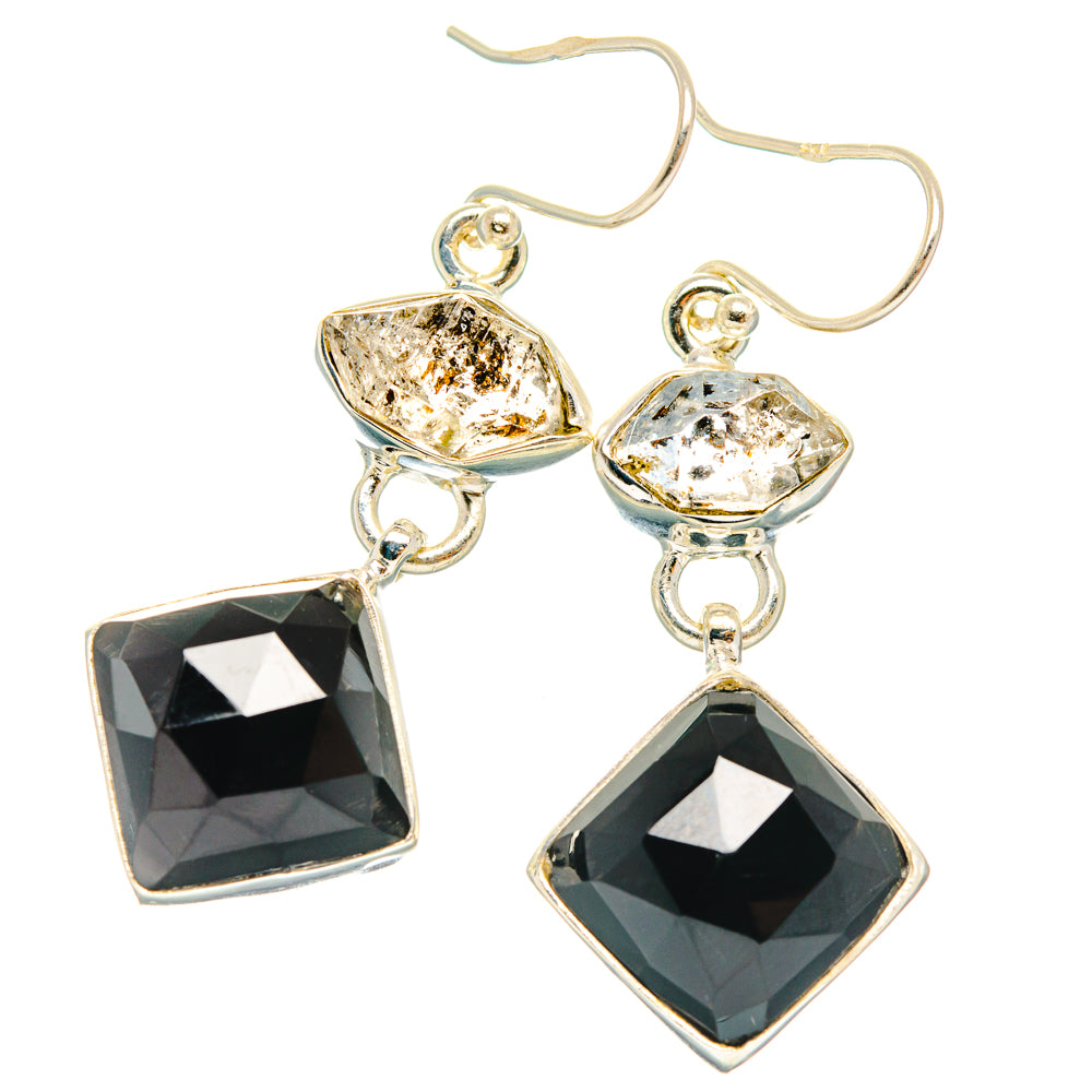 Black Onyx Earrings handcrafted by Ana Silver Co - EARR427542 - Photo 2